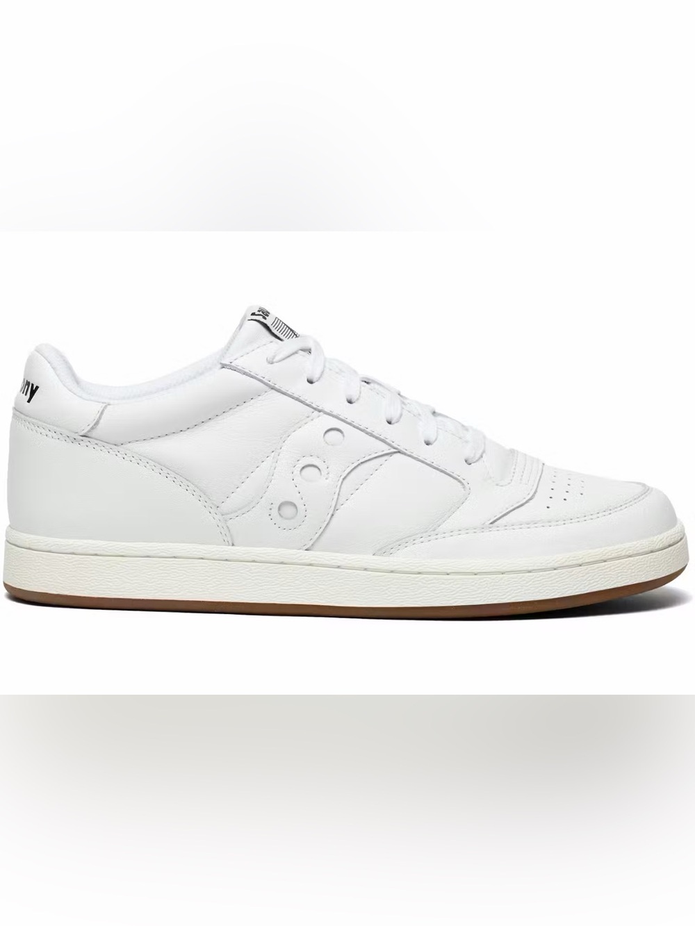 Saucony Men's White Leather Sneakers with Gum Outsole